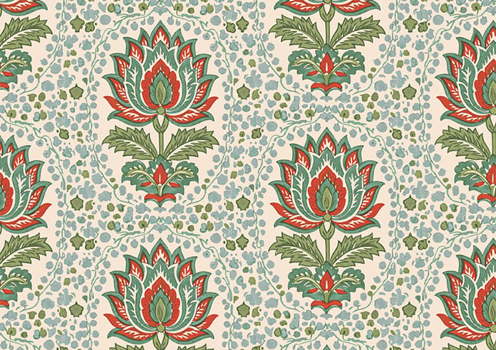 Petal & Block Lotus Blossom, Neem - Roller Blind - Image 6